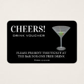 Elegantes Party Hochzeitsempfang Kostenloser Drink (Vorderseite)