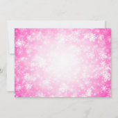 Elegantes Party Housewärming Rosa Winter Wunderlan Einladung (Rückseite)