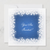 Elegantes Party-magisches Schein-Blau Einladung (Rückseite)