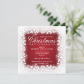 Elegantes Party-magisches Schein-Rot Einladung (Stehend Vorderseite)