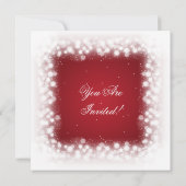 Elegantes Party-magisches Schein-Rot Einladung (Rückseite)