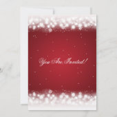 Elegantes Party-magisches Schein-Rot Einladung (Rückseite)