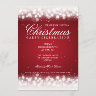 Elegantes Party-magisches Schein-Rot Einladung