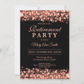 Elegantes Party Rose Gold Einladung (Vorderseite)