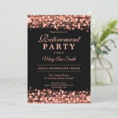 Elegantes Party Rose Gold Einladung (Stehend Vorderseite)