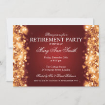 Elegantes Party Ruhestand Gold Sparkling Lights
