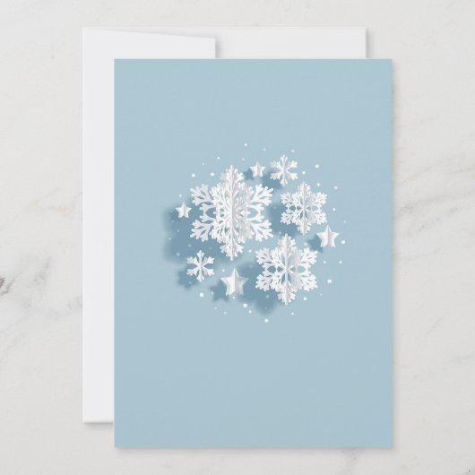 Elegantes PARTY Snowflake Einladung (Rückseite)