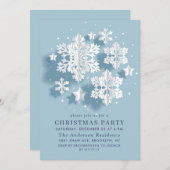 Elegantes PARTY Snowflake Einladung (Vorne/Hinten)