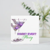 Elegantes Party stilvoller Anlass CUSTOMIZE Einladung (Stehend Vorderseite)