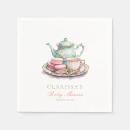 Elegantes Party Tea Tea Baby Dusche Pink Gold Serviette