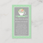 Elegantes Party Teacup Baby Shower Tea Begleitkarte (Vorderseite)