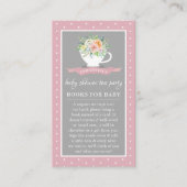 Elegantes Party Teacup Baby Shower Tea Begleitkarte (Vorderseite)