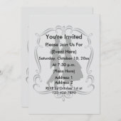 Elegantes Party von Silhouette und Mann Einladung (Vorne/Hinten)