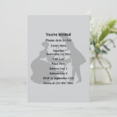 Elegantes Party von Silhouette und Mann Einladung (Stehend Vorderseite)