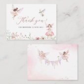 Elegantes Party Wasserfarbe Magische Blumenzucht P Mitteilungskarte (Vorne/Hinten)