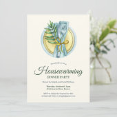 Elegantes Party Wasserfarben Einladung (Stehend Vorderseite)