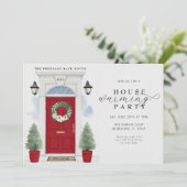 Elegantes Party Watercolor Housewarming Einladung (Stehend Vorderseite)