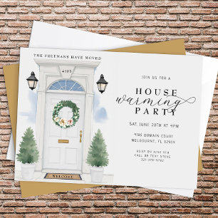 Elegantes Party Watercolor Housewarming Einladung