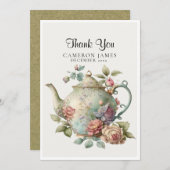 Elegantes Party Watercolor Teatro Sociale Bellinzo Dankeskarte (Vorne/Hinten)