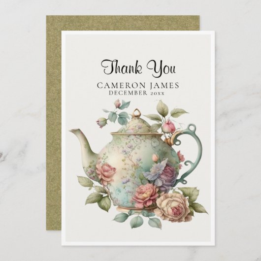 Elegantes Party Watercolor Teatro Sociale Bellinzo Dankeskarte (Vorne/Hinten)