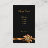 Elegantes Party Zebra Leopard Gold Black Begleitkarte (Rückseite)