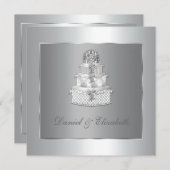 Elegantes Party zum 25. Hochzeitstag Einladung (Vorne/Hinten)