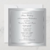 Elegantes Party zum 25. Hochzeitstag Einladung (Rückseite)