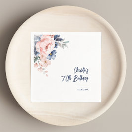 Elegantes Party zum 70. Geburtstag Pink Serviette