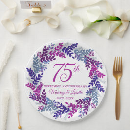 Elegantes Party zum 75-jährigen Jubiläum Pappteller