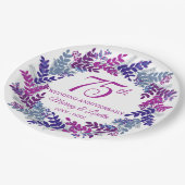 Elegantes Party zum 75-jährigen Jubiläum Pappteller (Schrägansicht)