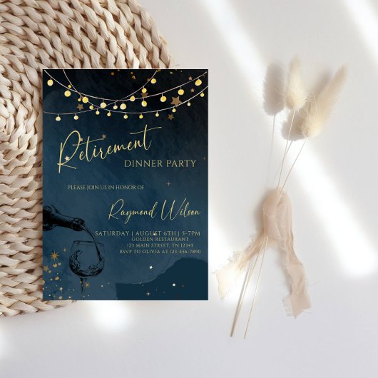 Elegantes Party zum Ruhestand Einladung