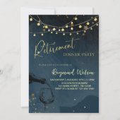 Elegantes Party zum Ruhestand Einladung (Vorderseite)