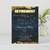 Elegantes Party zum Ruhestand Einladung (Stehend Vorderseite)