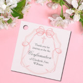 Elegantes Party zur Bestätigung der rosa Schleife Geschenkanhänger