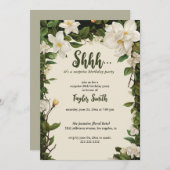 Elegantes Party zur Blumenüberraschung Einladung (Vorne/Hinten)