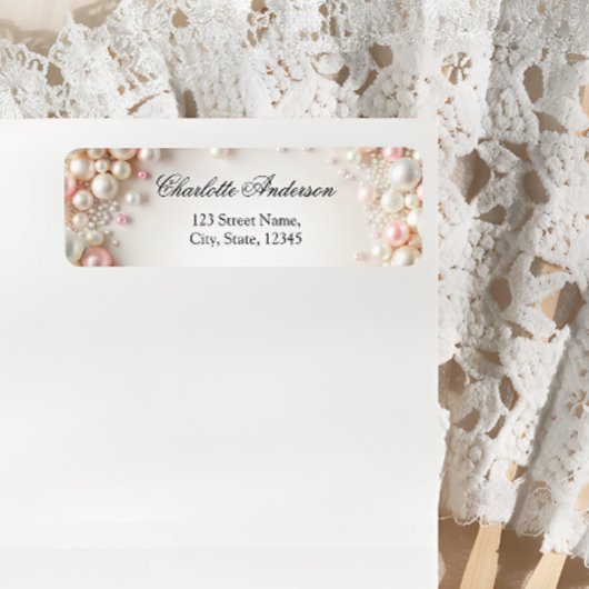 Elegantes Pastel Blush Pearls Brautparty Zurück