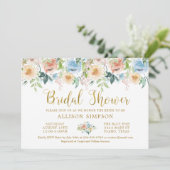 Elegantes Pastel Brautparty Einladung (Stehend Vorderseite)