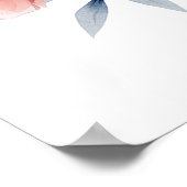 Elegantes Pastel Floral Brautparty Willkommen Poster (Ecke)