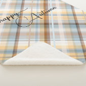 Elegantes Pastel Kariertes Muster Sherpa Blanket Sherpadecke (3/4)