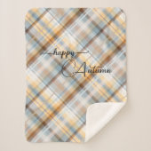 Elegantes Pastel Kariertes Muster Sherpa Blanket Sherpadecke (Vorderseite)