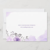 Elegantes Pastel Lila florales Save the Date Foto (Rückseite)