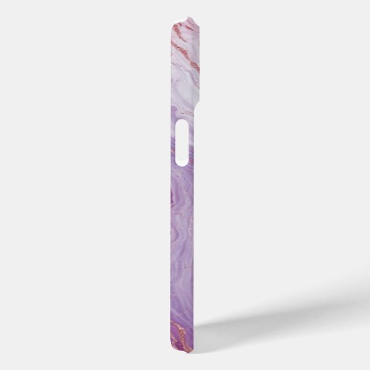 Elegantes Pastel Marmor & Rose Gold Glitzer Monogr Case-Mate iPhone Hülle (Rückseite / Rechts)