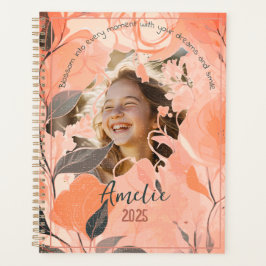 Elegantes Pastel Peach & Sage Foto Planer