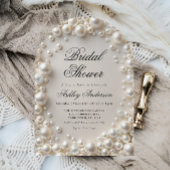 Elegantes Pastel Pearls Brautparty Einladung