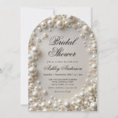 Elegantes Pastel Pearls Brautparty Einladung (Vorderseite)
