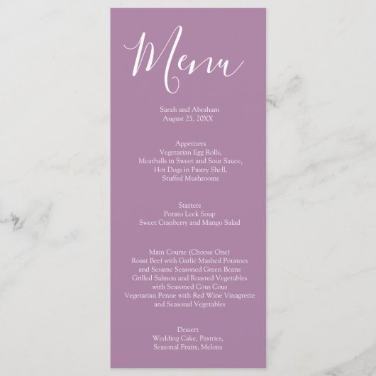 Elegantes Pastel Rainbow Orchids Wedding Menu Menükarte (Vorderseite)