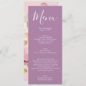 Elegantes Pastel Rainbow Orchids Wedding Menu Menükarte (Vorne/Hinten)