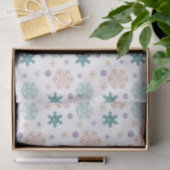 Elegantes Pastel Snowflake Muster Seidenpapier (Geschenk)