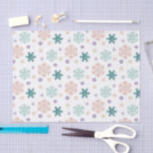 Elegantes Pastel Snowflake Muster Seidenpapier (Handwerk)