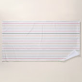 Elegantes Pastel Stripes Beach Handtuch (Vorderseite)